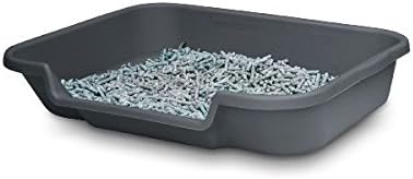 Large Dog Indoor Litter Box Up to 20 Lbs, Misty Gray