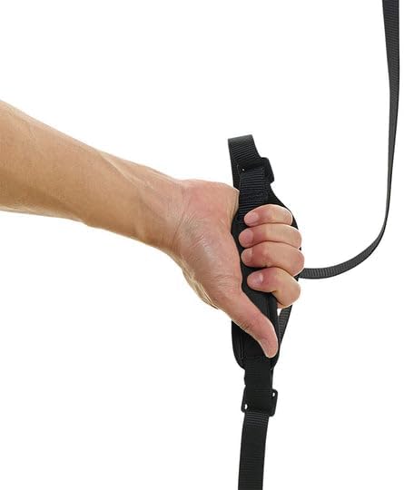 Gooby Wristband Surfer Leash + Traffic Handle, Black, 6 FT