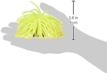GloFish Yellow Anemone Ornament, Glowing Aquarium Décor