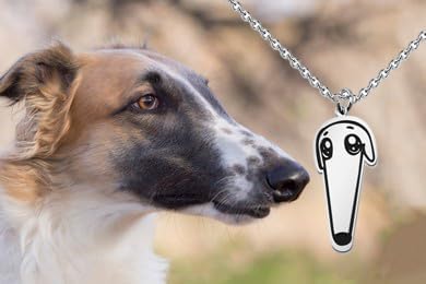 WUSUANED Funny Borzoi Dog Necklace Let Me Do It For You Jewerlry