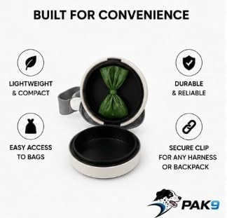 PAK9 Dog Poop Bag Holder, Large + Small