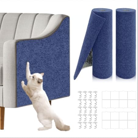 2 Pcs Self-Adhesive Cat Scratch Mat, Cat Scratch Furniture Protector