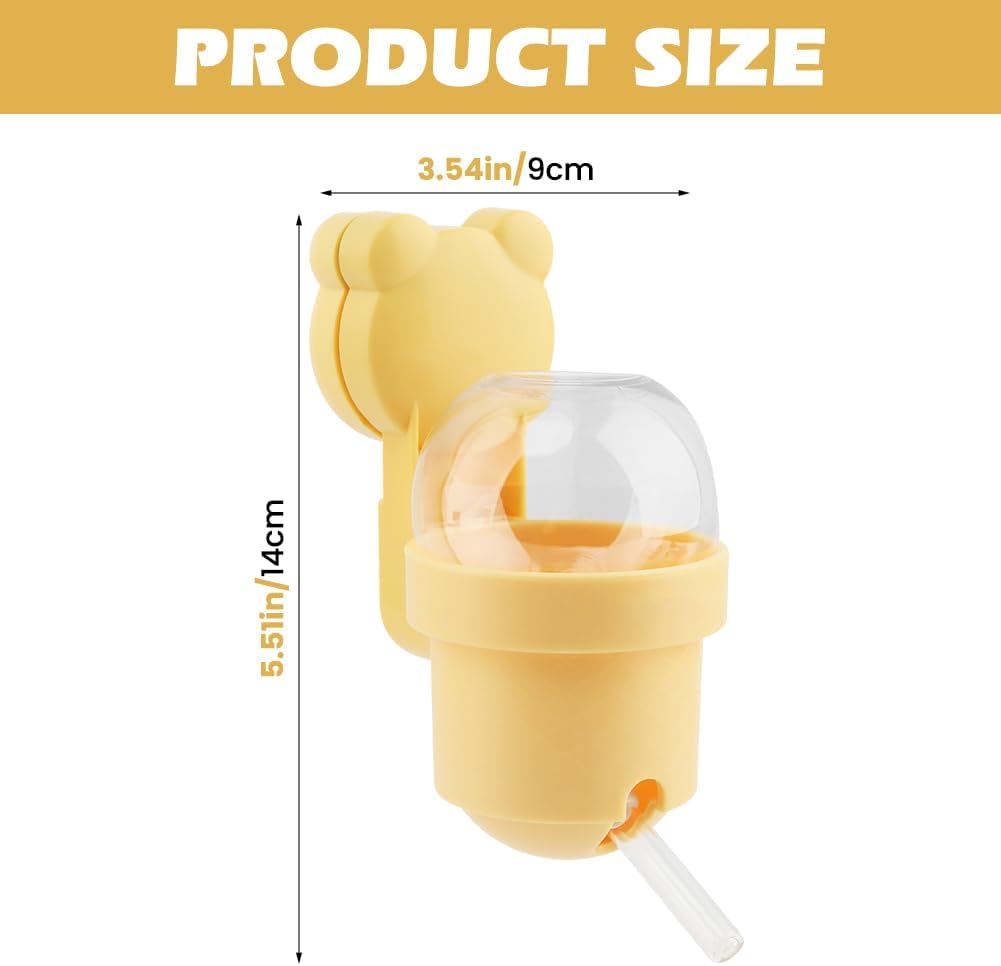 Hamster Water Bottle with Magnetic Holder for Glass Tanks
