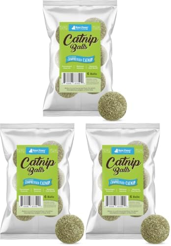 Raw Paws Catnip Balls for Cats (6-Count) - Interactive Indoor Cat Toy
