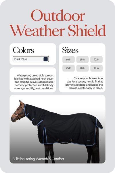 HORZE Glasgow Waterproof Combo Turnout Horse Blankets for Real Horses