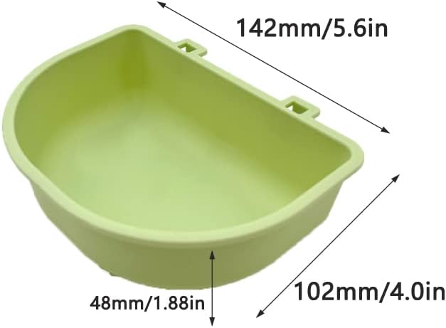 2 Pack Pet Carrier Feeder Clip-on Wire Cage Bowl Bird Feeding Dish
