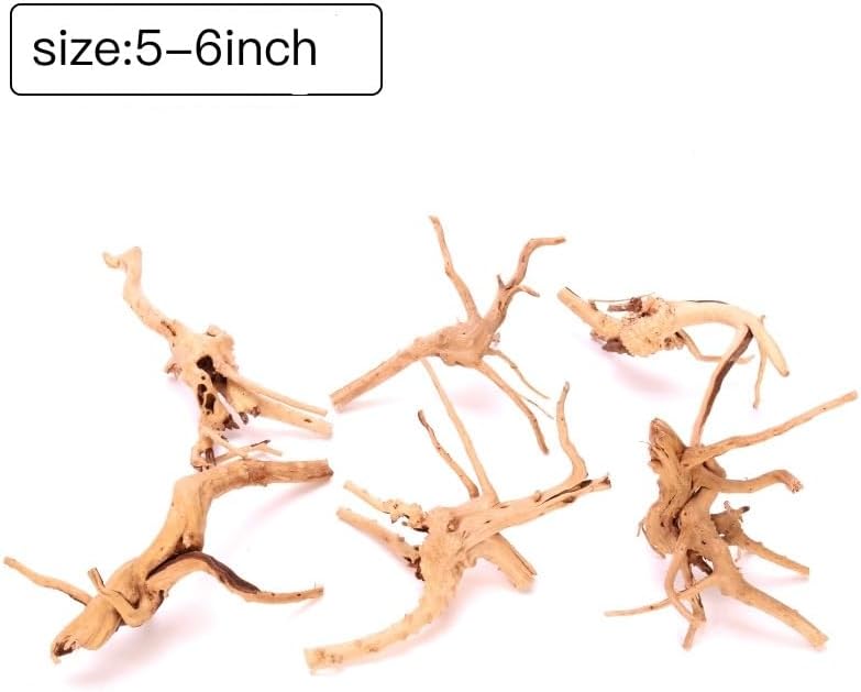 YZHZOM 8pcs Natural Small Spiderwood Driftwood for Aquarium Decor