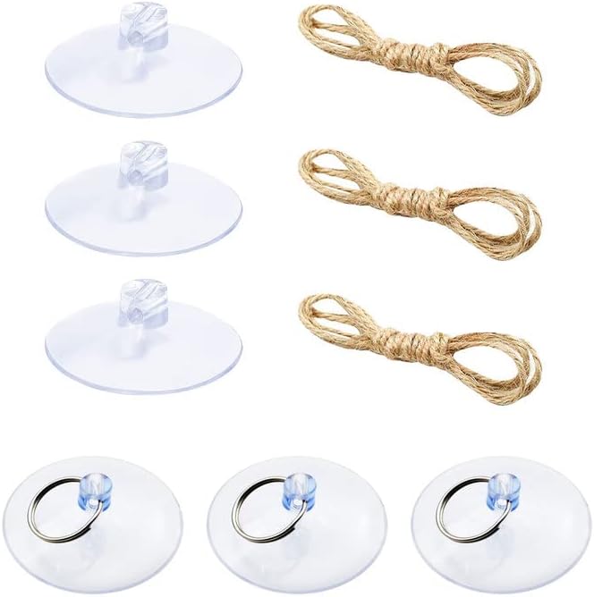 Knana 6pcs Reptile Terrarium Suction Cups for Bearded Dragon Hammock