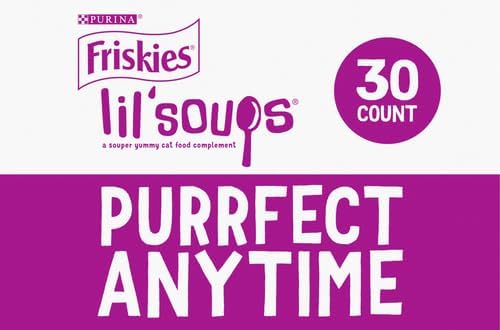 Purina Friskies Lil Soups Topper Variety Pack, 30 Count, 1.2 oz Cups