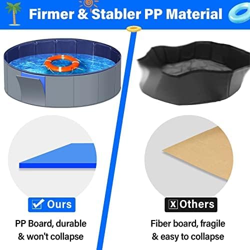 Dog Pool for Large Dogs, Kiddie Pool Hard Plastic