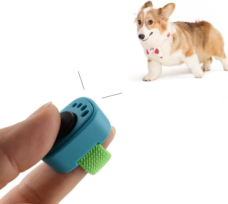 Ruconla Dog Clicker with Finger Ring 5 Pack