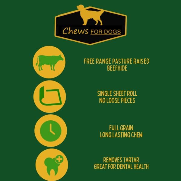 Chews for Dogs Premium Rawhide Chips – Natural Long-Lasting Treats