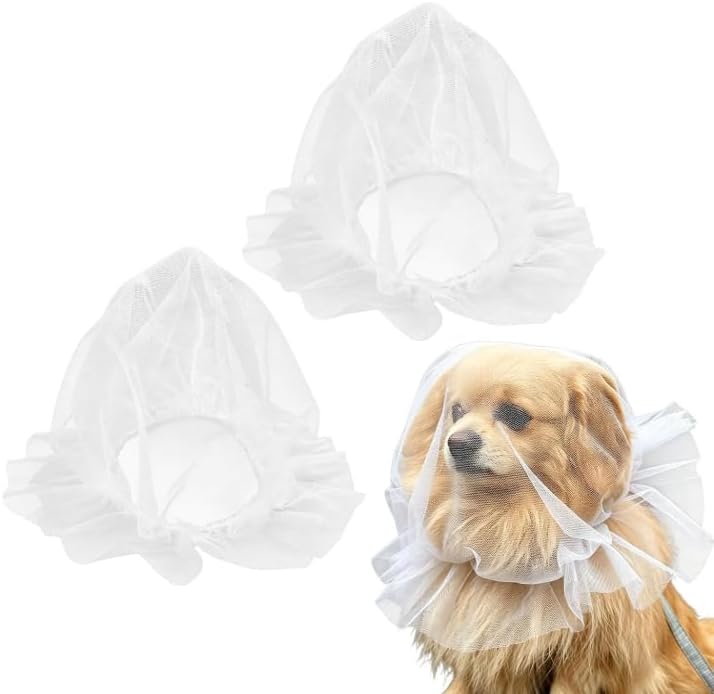 2 Pcs Dog Face Mesh Net, Anti Eating Pet Headgear for Small Medium
