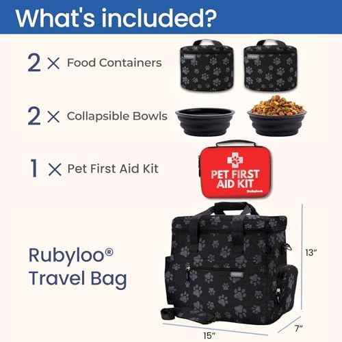 Rubyloo Pet Travel Bundle – Original Doggy Bag + Vet-Approved Pet