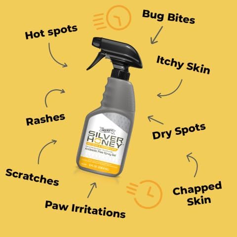 Absorbine Silver Honey Hot Spot & Wound Care Spray Gel 8oz Bottle