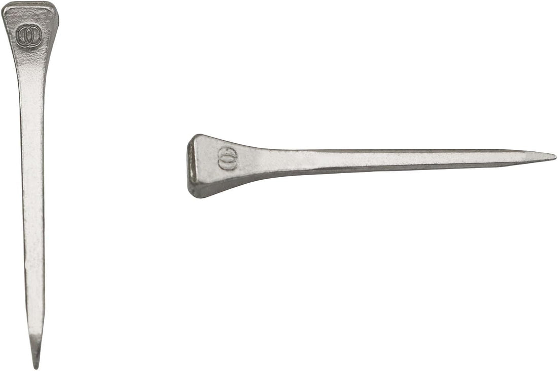 50PCS 1.87 Inch Horseshoe Nails Polished Galvanised Finish Carbon
