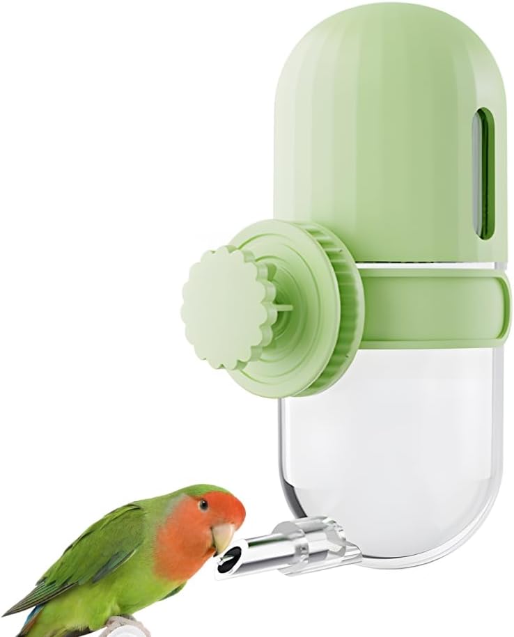 Bird Water Dispenser, 240ML Detachable Bird Drinking Bottle Automatic