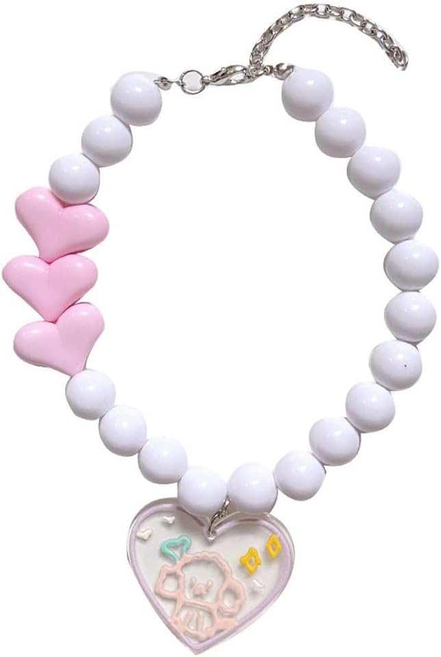 Cat Pearl Necklace, Small Dog Teddy Necklace Jewelry Chihuahua York