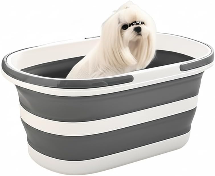 Collapsible Pet Bath Tub with Drain Plug