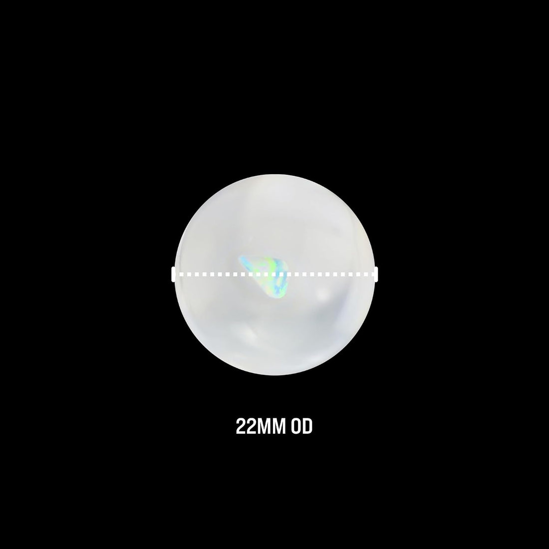 Terporium Opal Encased Glass Sphere Marble | Single 25mm Marble