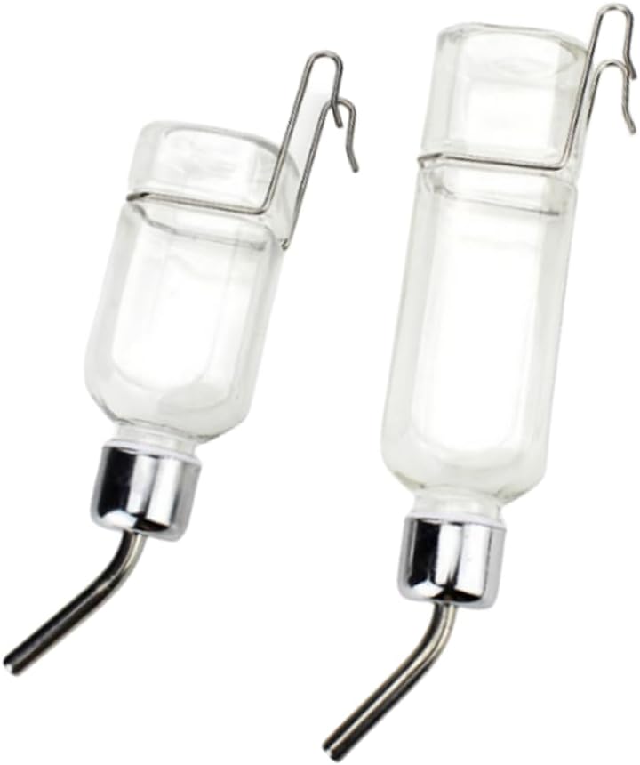 2 Pcs Pet Cage Water Bottle No Drip Small Animal Water Bottle