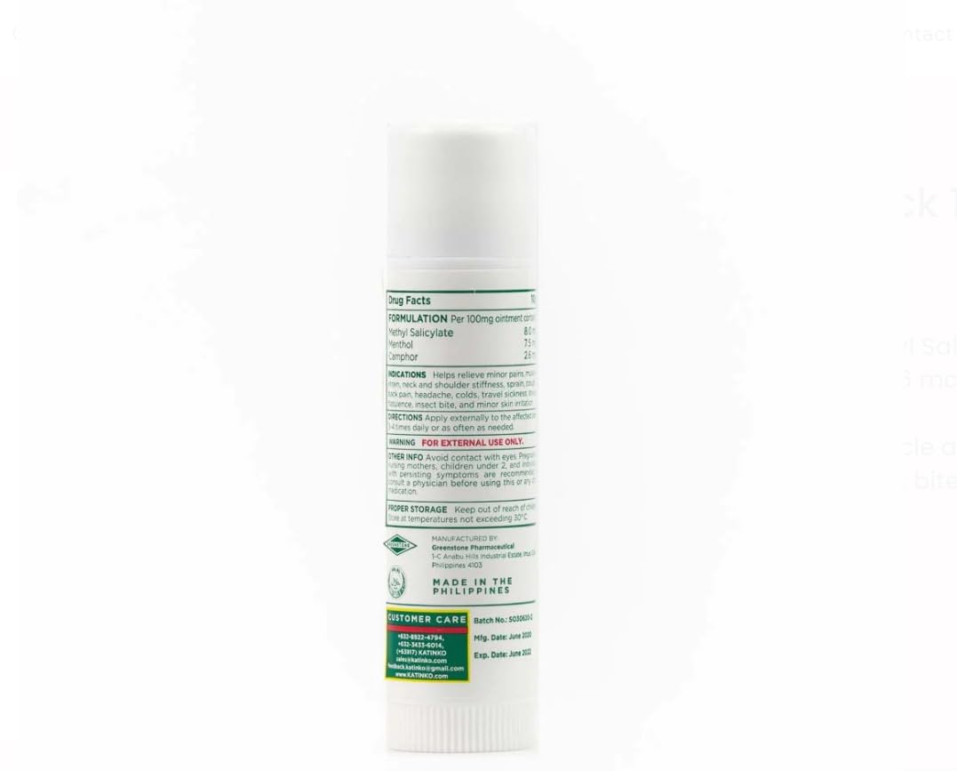 Katinko Oil Liniment Roll on 10ml Pack of 1 (Menthol)