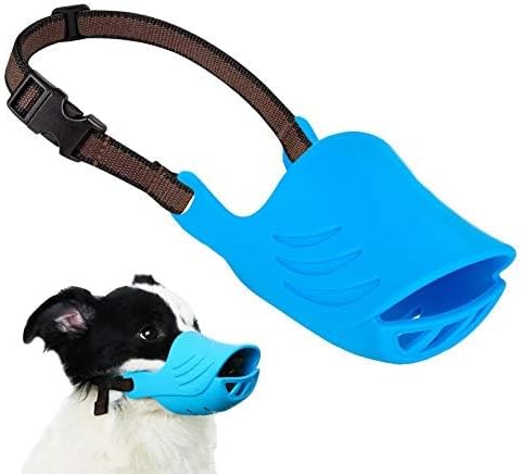 LUCKYPAW Soft Duck Silicone Dog Muzzle for Small Medium Dogs Poodle