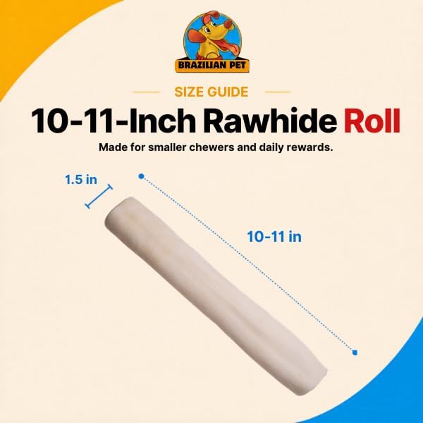 Brazilian Pet Premium Retriever Rolls 10-11 inches,100% Natural Dog