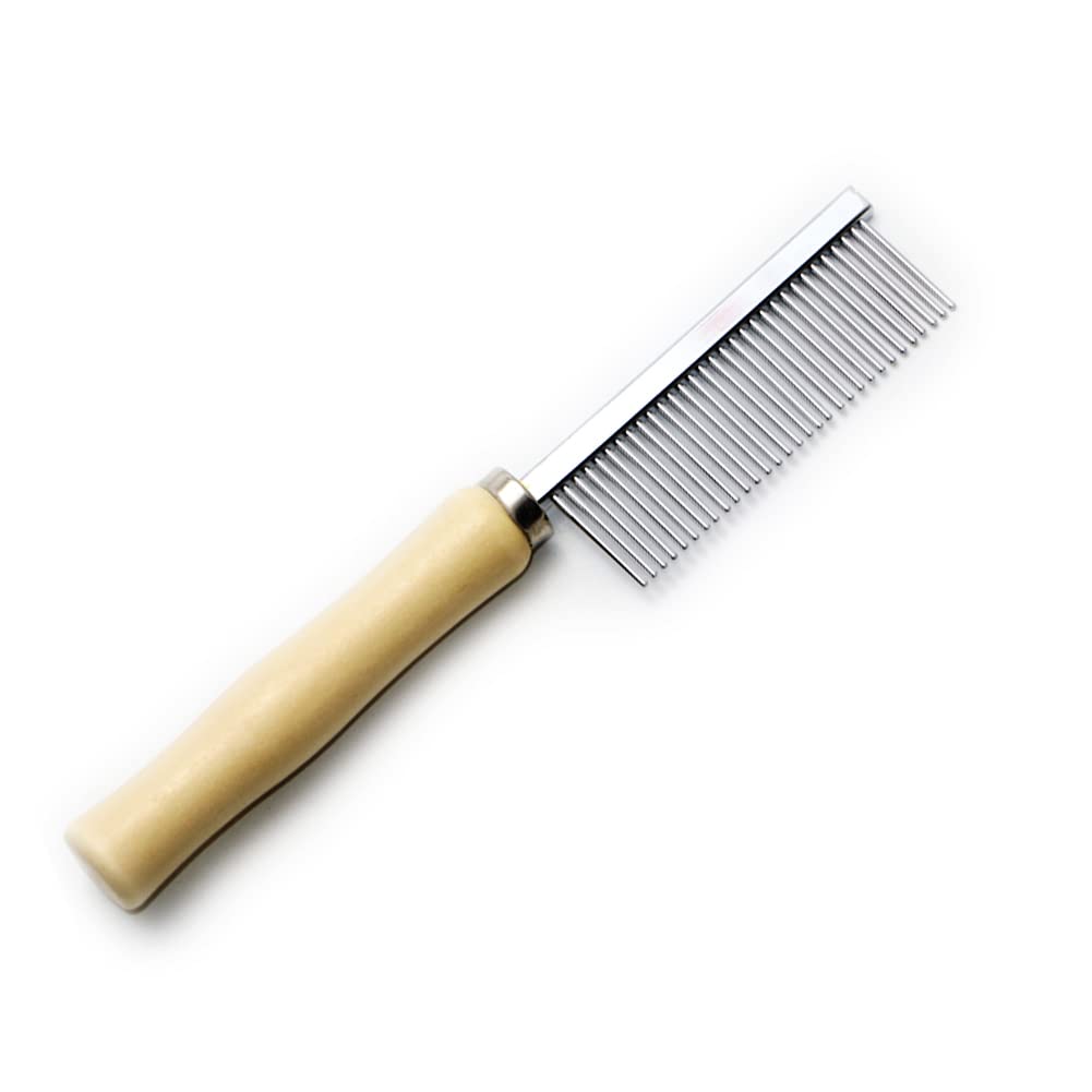 Wooden Handle Grooming Comb for Dogs & Cats