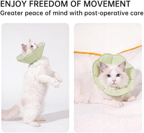 Touchdog Soft Cat Cone Collar, Waterproof Recovery E-Collar