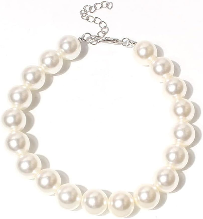 Adorable Pet Pearl Collar Adjustable Cat Dog Pet Necklace Jewelry