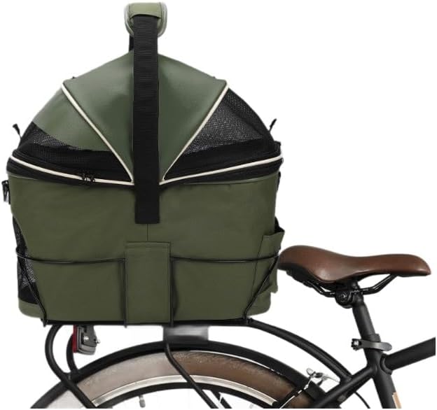 Dog Bike Basket Rear Seat, FVILIPUS 3-in-1 Waterproof Pet Bicycle