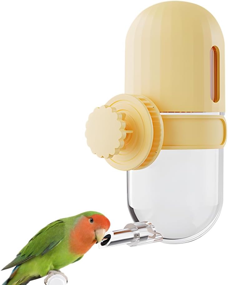 Bird Water Dispenser, 240ML Detachable Bird Drinking Bottle Automatic