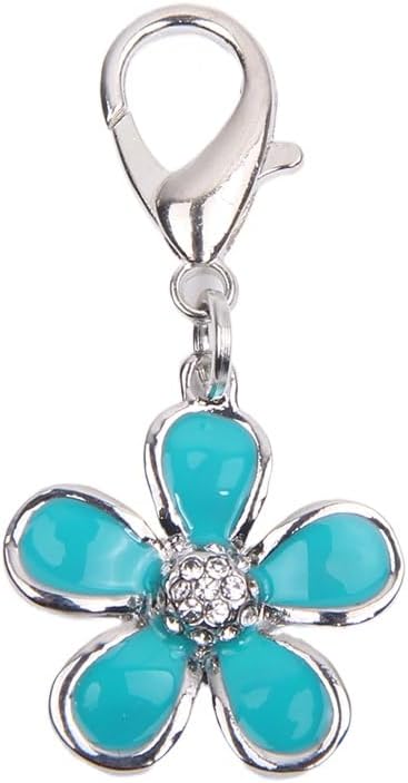Bling Rhinestones Flower Charm Pendant Jewelry for Pet Dog Cat Puppy