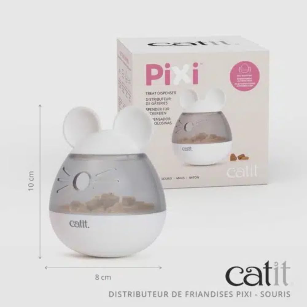 Catit PIXI Treat Dispenser, Interactive Treat Dispensing Cat Toy