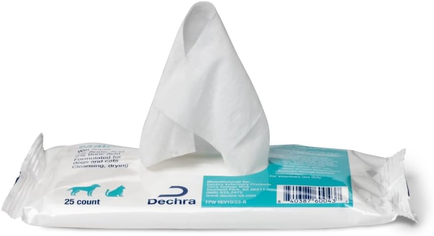 MalAcetic Wet Wipes for Dogs and Cats 25 Count