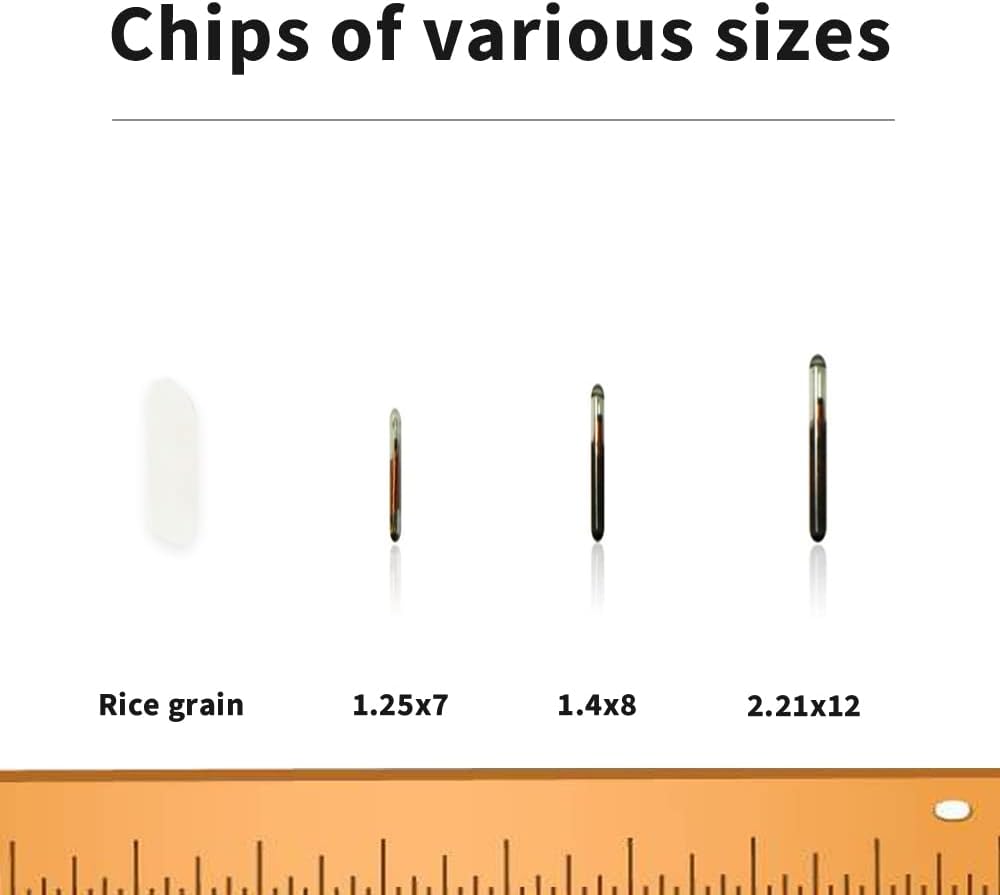20 Pack 1.25x7mm Pet Microchips 134.2khz Animal Implant Chips FDX-B