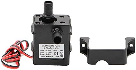 HiLetgo 2pcs Water Pump 240L/H DC 12V 4.2W Micro Brushless Pump 3M