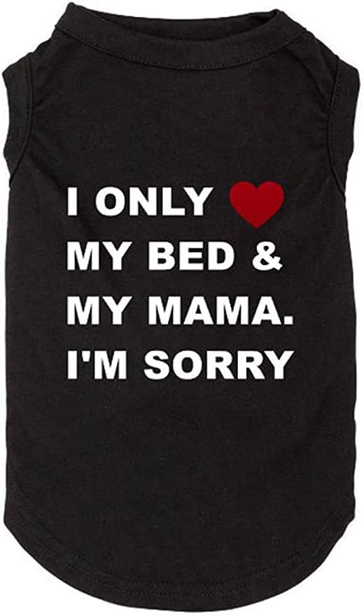 weokwock Dog Shirts Letter Printed Vest for Small Large Dogs Slogan