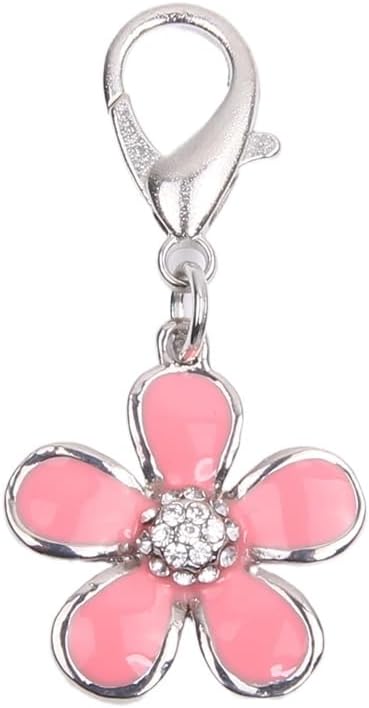 Bling Rhinestones Flower Charm Pendant Jewelry for Pet Dog Cat Puppy