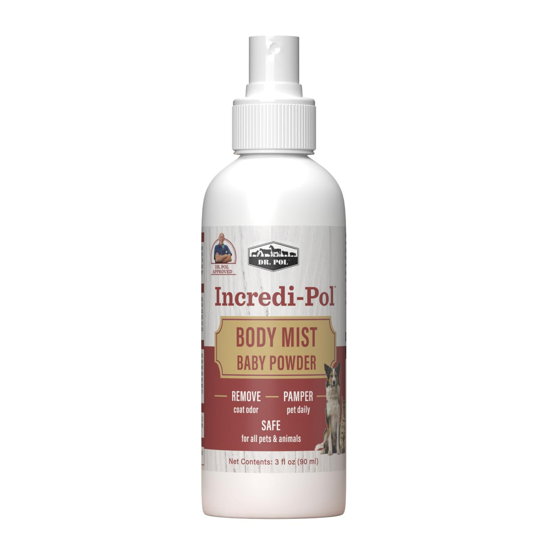 Dr. Pol Pet Deodorizer Body Mist, Odor Eliminator for Dogs & Cats, 3oz