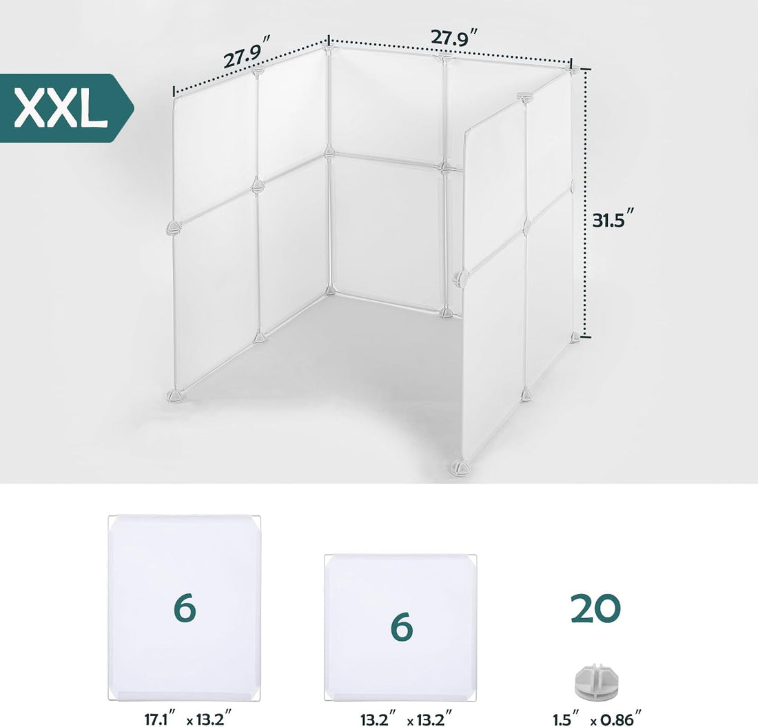 MEEXPAWS Cat Litter Box Enclosure, Splash Guard, Pee Shield High Walls