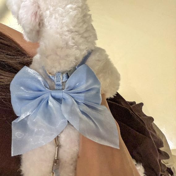 Cute Leash and Bow H-Shaped Design Harness for Small Cats Dogs