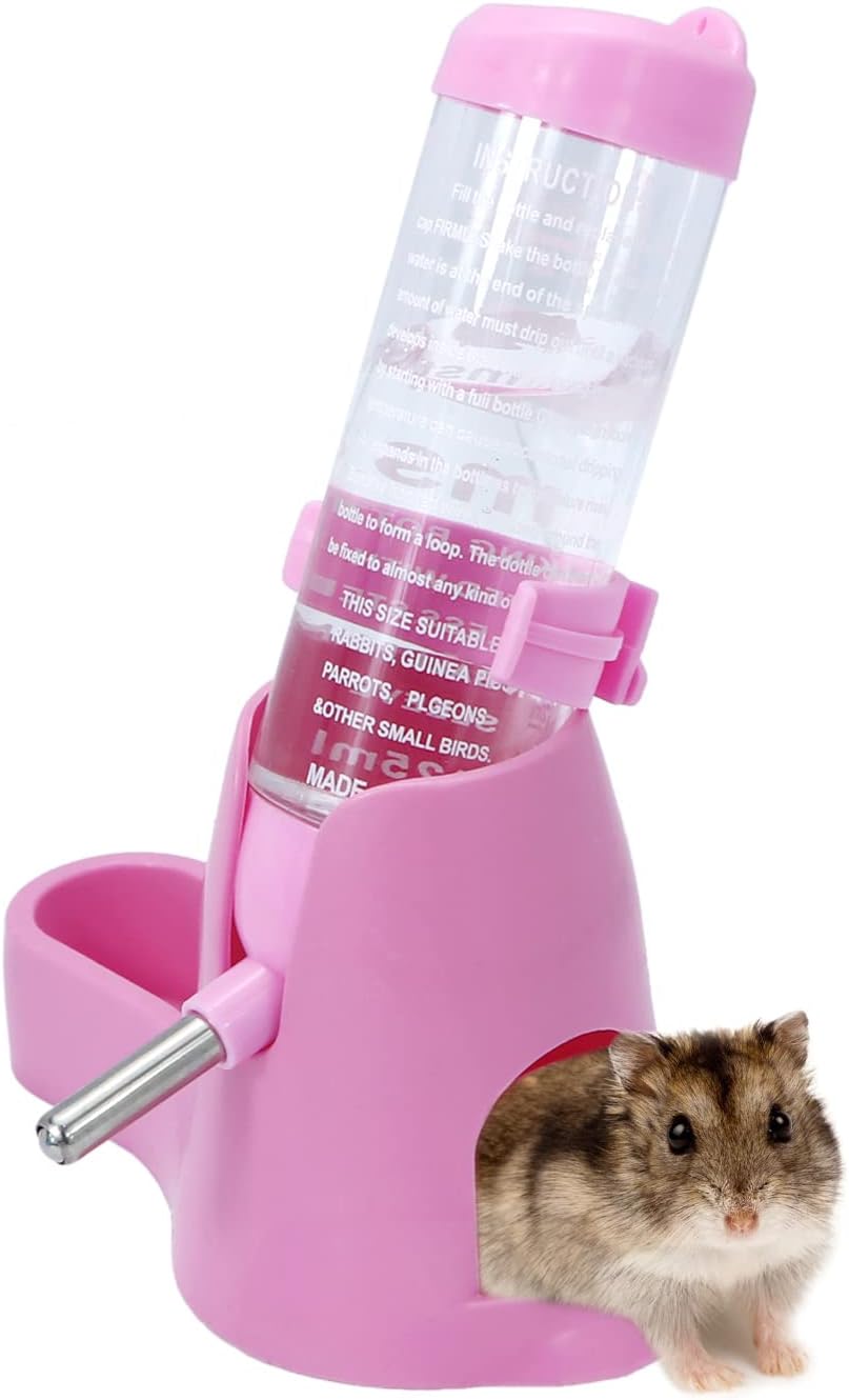 Wontee Hamster Water Bottle Water Dispenser Hamster Silent Exercise