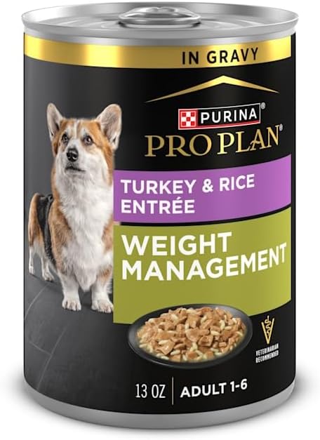 Purina Pro Plan Weight Management Wet Dog Food, Turkey & Rice, 13 oz