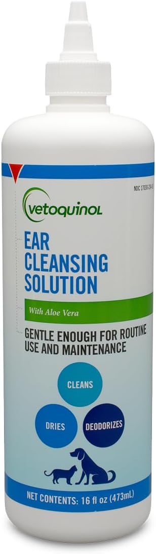 Vetoquinol Ear Cleansing Solution for Dogs and Cats - 16oz