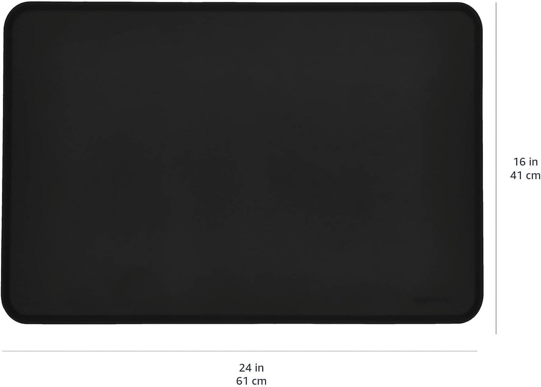 Waterproof Non-Slip Silicone Pet Feeding Mat with Raised Edges