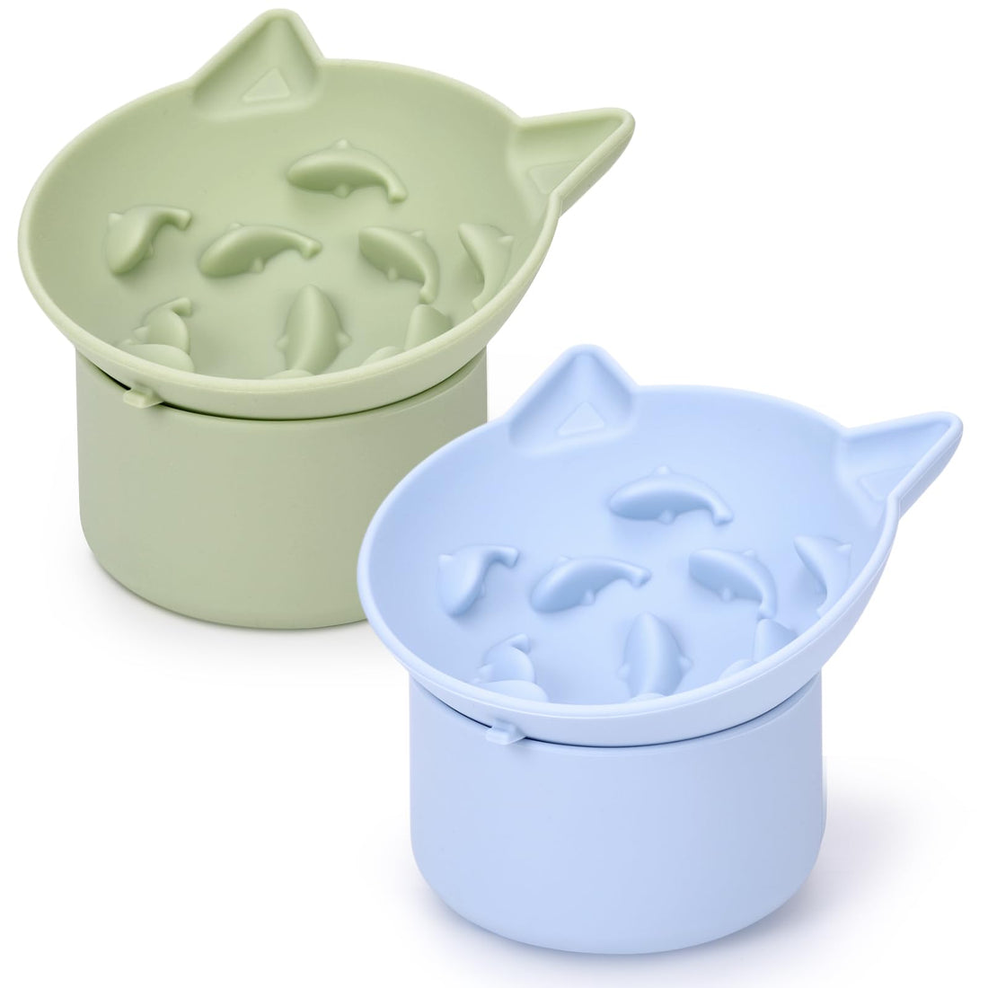 Funnymoom 2 Pack Silicone Cat Slow Feeder