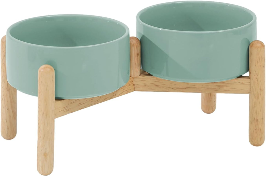 Havniva 6.1inch Ceramic Raised Dog Bowl with Stand