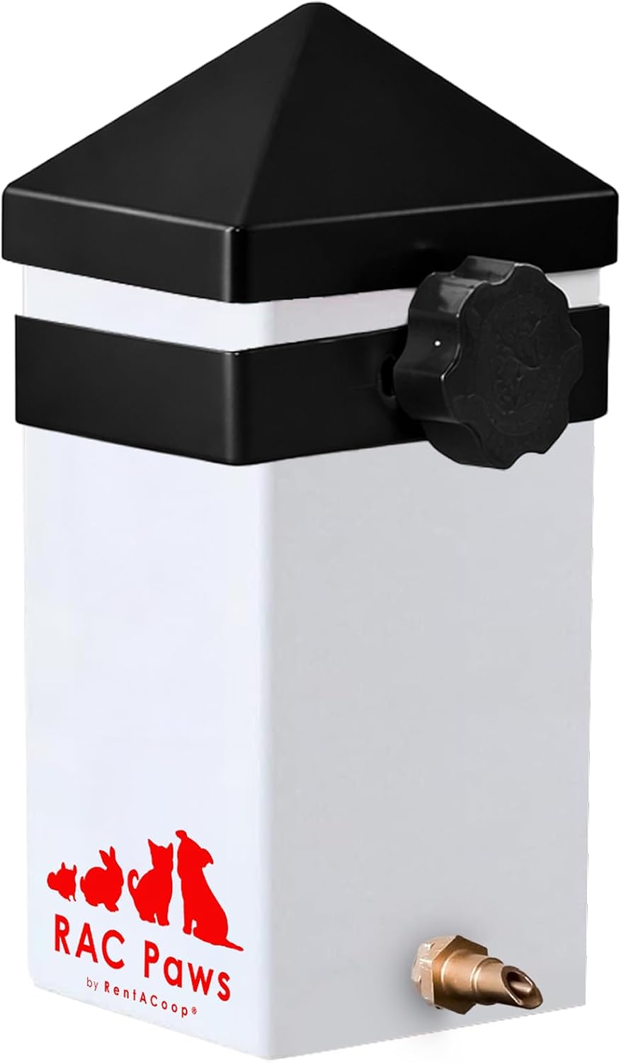 RAC Paws by RentACoop 32oz Small Animal Drinker with No-Drip Brass